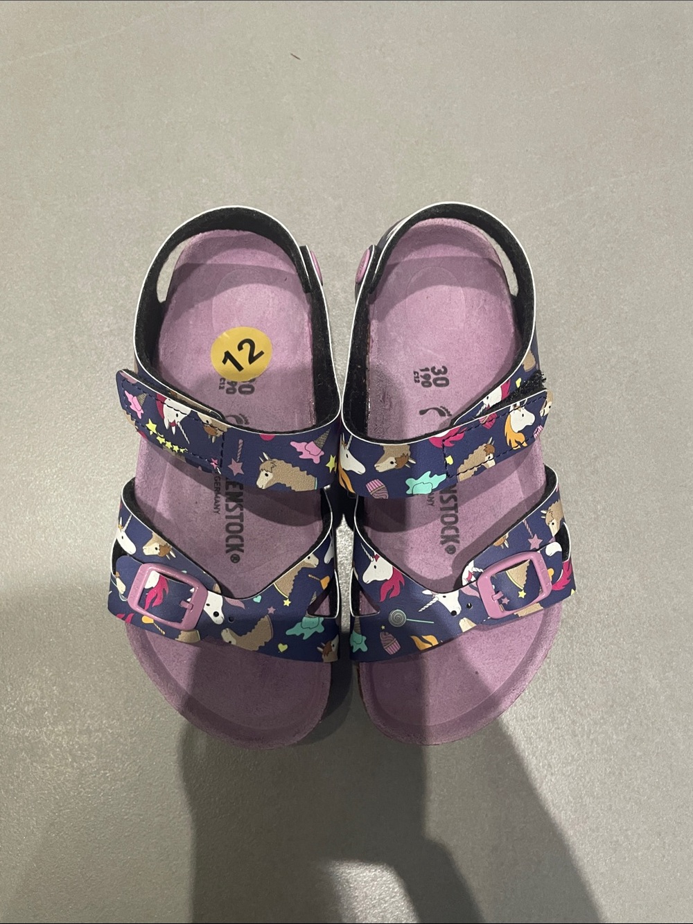 NWOB Birkenstock Colorado Seafoam Multicolor Unicorn Print kids Sandal - Picture 2 of 7